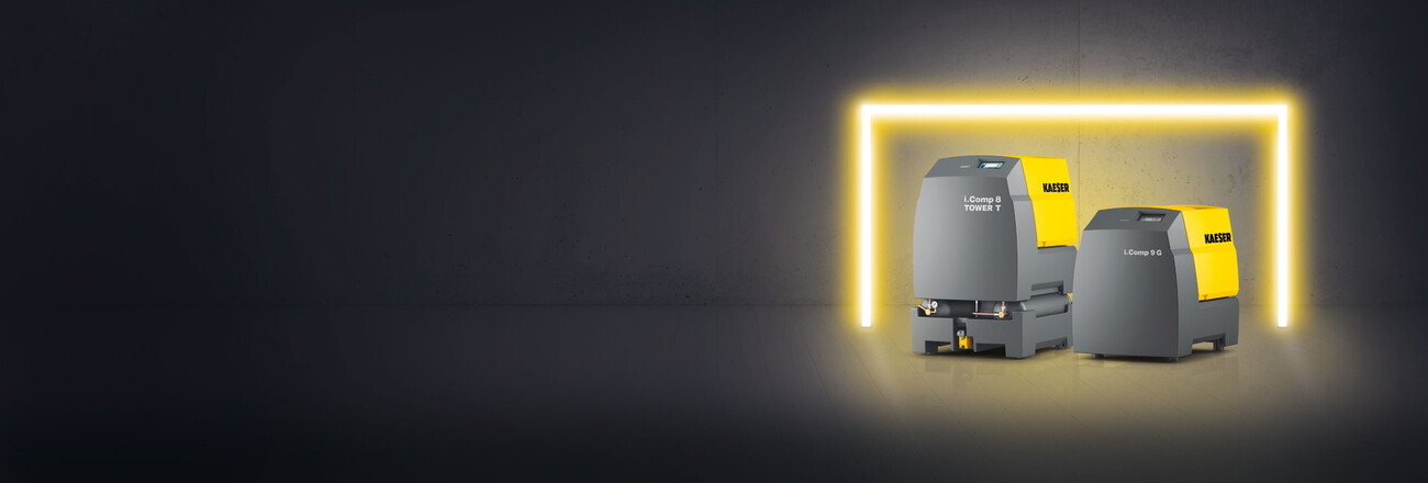 La nueva estación de compresores de pistón i.Comp 8 y i.Comp 9 de Kaeser Kompressoren.